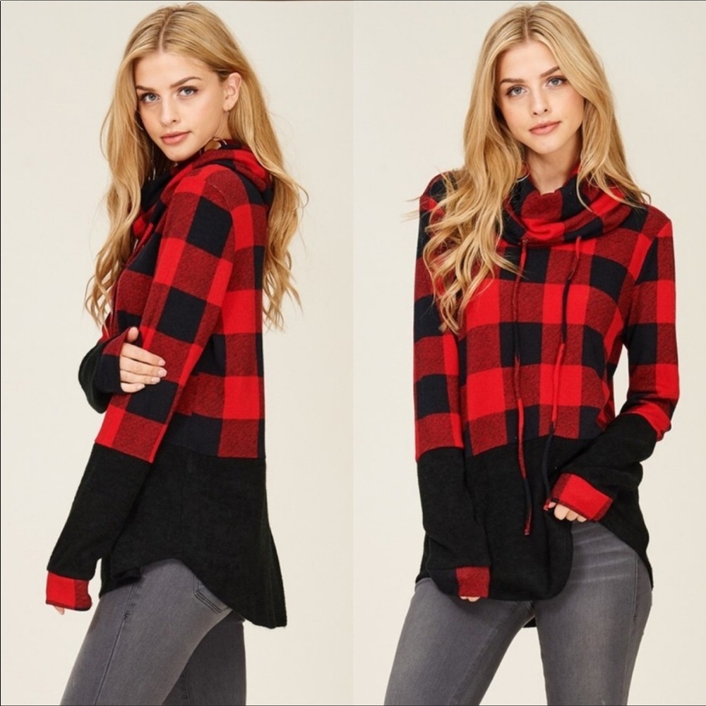 New Brushed Buffalo Plaid Pullover
